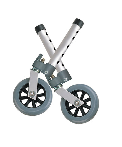 Drive Medical 10115 Swivel Lock Walker Wheels, 5", 1 Pair - Owl Medical Supplies
