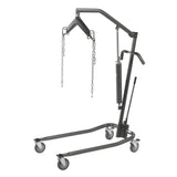 Drive Medical 13023svkit Hydraulic Patient Lift with Six Point Cradle, with 5" and 3" Casters, Silver Vein - Owl Medical Supplies