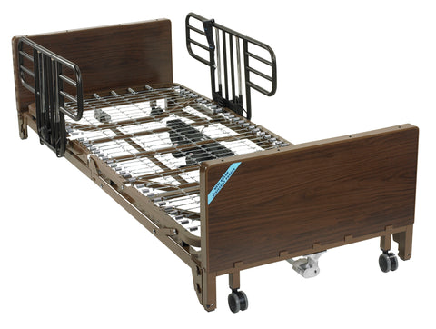 Drive Medical 15235bv-hr Delta Ultra Light Full Electric Low Hospital Bed with Half Rails - Owl Medical Supplies