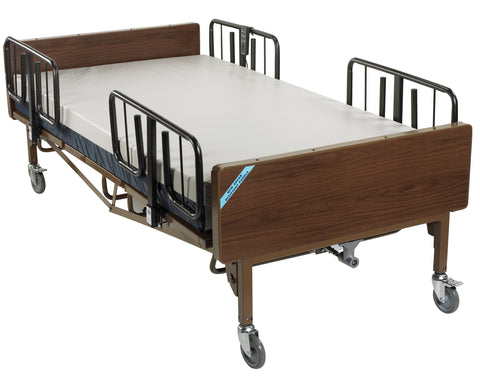 Drive Medical 15302bv-pkg Full Electric Heavy Duty Bariatric Hospital Bed, with Mattress and 1 Set of T Rails - Owl Medical Supplies