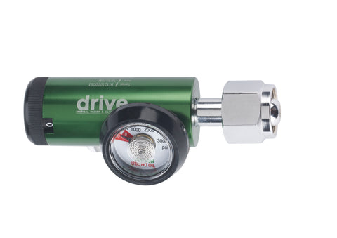 Drive Medical 18303gm CGA 540 Oxygen Regulator 0-8 LPM DISS Outlet, Mini - Owl Medical Supplies