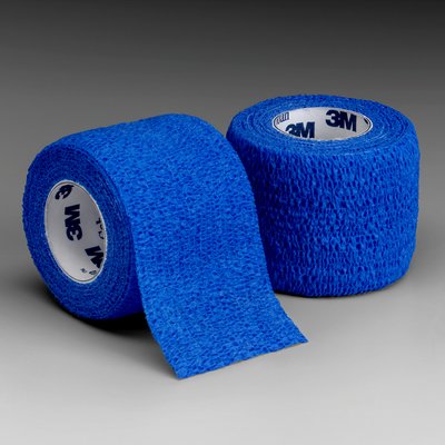 3M 1581B Coban Self-Adherent Wrap Blue 1" x 5 Yards - Owl Medical Supplies