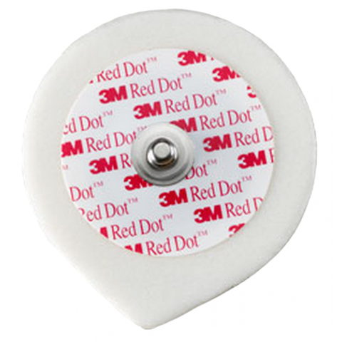 3M 2237 Red Dot Monitoring Electrode, 1.75" Diameter - Owl Medical Supplies