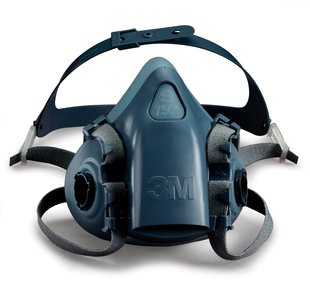 3M 7501 Reusable Half Face Mask Respirator Small Grey/Blue - Owl Medical Supplies
