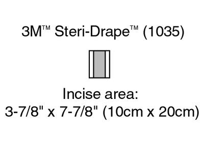 3M 1035 Steri-Drape Incise Drape 10cm x 20cm - Owl Medical Supplies