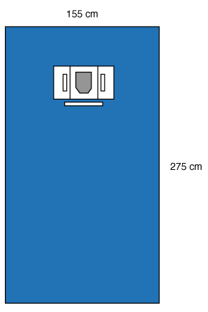 3M 1055 Steri-Drape Ophthalmic Drape With Incise Film And Pouches 155cm x 275cm - Owl Medical Supplies