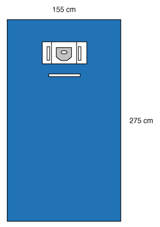 3M 1065 Steri-Drape 1065 Large Ophthalmic Sheet With Aperture And Pouches 155cm x 275cm - Owl Medical Supplies