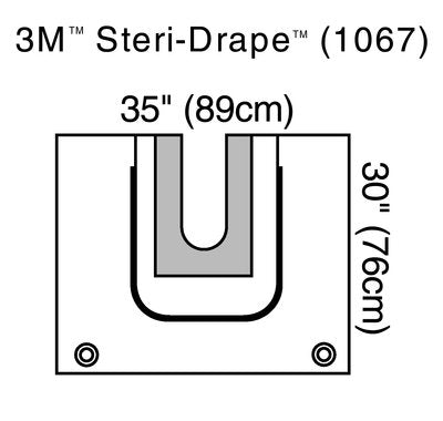 3M 1067 Steri-Drape U-Drape 89cm x 76cm - Owl Medical Supplies