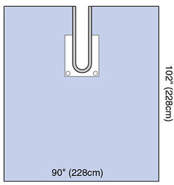 3M 9196 Steri-Drape Shoulder Split Sheet With Pouch 228cm x 228cm - Owl Medical Supplies