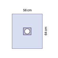 3M 3M1092 Steri-Drape Minor Procedure Drape, Adhesive Aperture