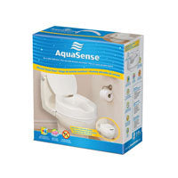 Drive Medical 770-626 AquaSense Raised Toilet Seat, with Lid, H4" 300 lb