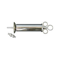 Utility Ear Syringe, Metal, with 2 tip and Protection Shield, 4 oz