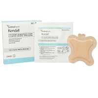 Cardinal Health Silicone Bordered Foam Dressing, 5-Layer, Sacral Design