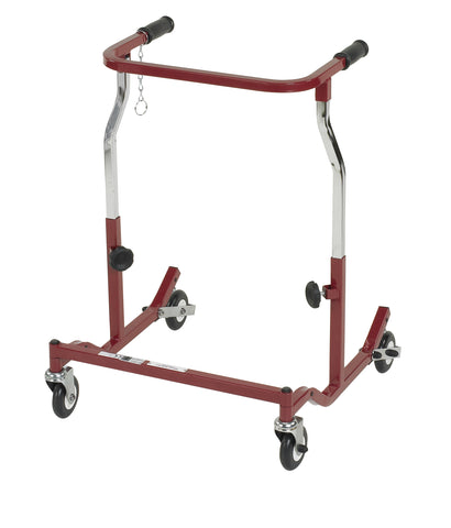 Drive Medical ce 1000 b Anterior Rehab Safety Roller, Fixed Width, Adult, Burgundy - Owl Medical Supplies