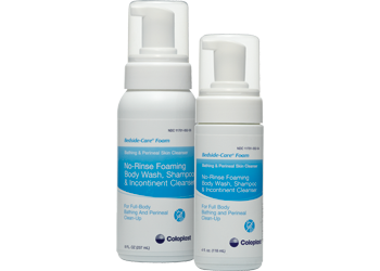 Coloplast 7147 Bedside-Care Unscented No-Rinse Foam Cleanser, Size 125ml Bottle - Owl Medical Supplies