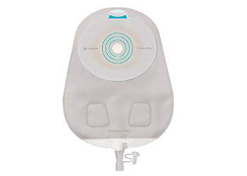 Coloplast 10586 Sensura Mio 1-Piece Standard Wear Urostomy Pouch Cut-To-Fit 10-45mm (3/8" - 1-3/4"), Drainable, Transparent, Non-Convex - Owl Medical Supplies
