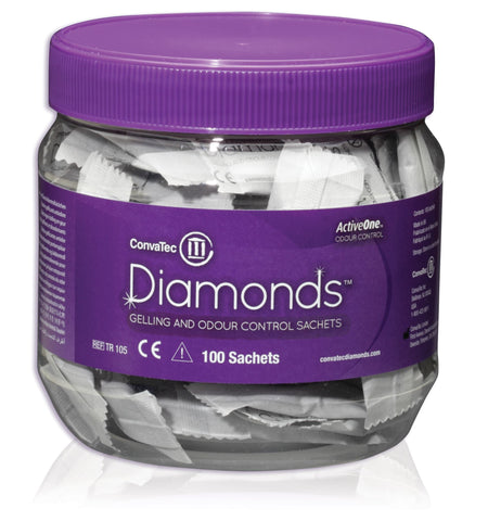 ConvaTec TR105 Silesse Diamonds Gelling And Odor Control Sachets - Owl Medical Supplies