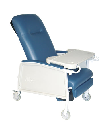 Drive Medical d574ew-br 3 Position Heavy Duty Bariatric Geri Chair Recliner, Blue Ridge - Owl Medical Supplies
