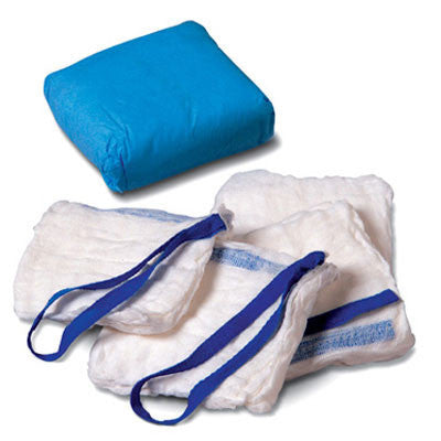Derma Sciences 1213 Laparotomy Sponges, Prewashed, X-Ray Detectable 18" x 18", 4-Ply, (Flat Pouch) - Owl Medical Supplies