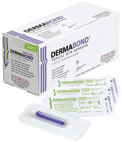 Ethicon AHV12 Dermabond High Viscosity Topical Skin Adhesive 0.5ml Vial - Owl Medical Supplies