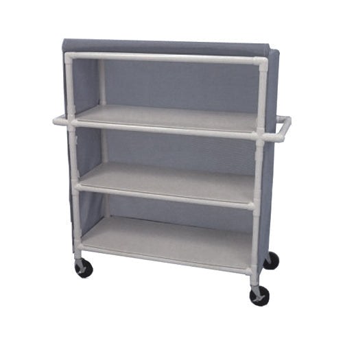 Healthline Medical Products GC303B Linen Cart, Three 48" x 20" Shelves