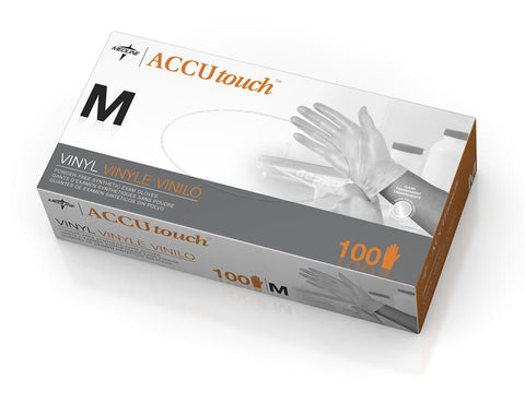 Medline MDS192075 Accutouch Synthetic Powder Free Synthetic Exam Gloves Size Medium - Owl Medical Supplies