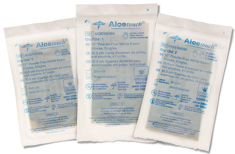 Medline MDS194085 Aloetouch 12" Powder-Free Nitrile, Sterile, Chemo Exam Gloves - Owl Medical Supplies