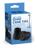 Medline MDS86425W Guardian Cane Tips For Large Base Canes With Reinforcing Metal Insert, Black, 5/8" Diameter - Owl Medical Supplies