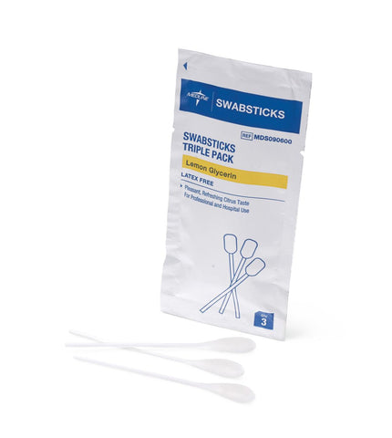 Medline MDS090600H Lemon Glycerin Swabsticks - Owl Medical Supplies