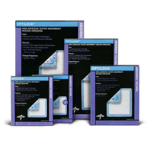 Medline MSC6444EP Optilock Non-Adhesive Dressing, 4" x 4" - Owl Medical Supplies