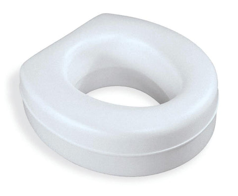 Medline MDS80318RW Contoured Raised Toilet Seat, Elevated 4.5", Weight Cap 300Lbs - Owl Medical Supplies