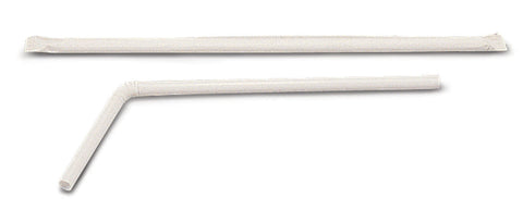 Medline NON02315 Wrapped Flexible Drinking Straw, 7-3/4" - Owl Medical Supplies