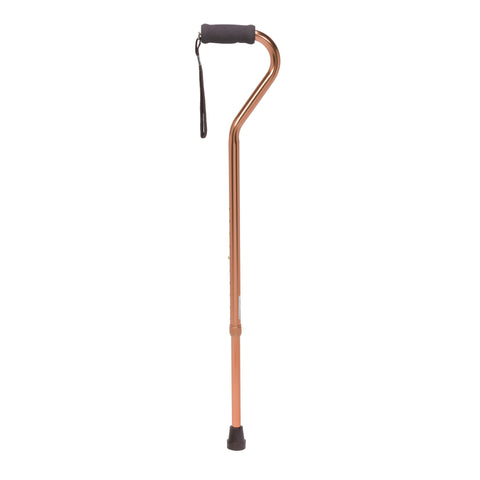 Drive Medical rtl10307 Foam Grip Offset Handle Walking Cane, Bronze - Owl Medical Supplies