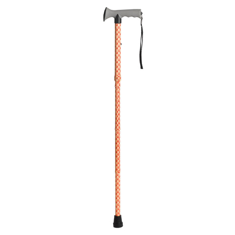 Drive Medical rtl10370ht Adjustable Lightweight Folding Cane with Gel Hand Grip, Hearts - Owl Medical Supplies