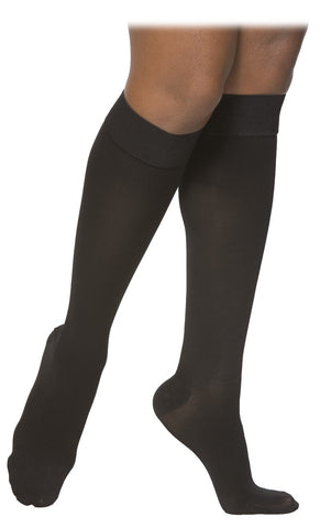 Sigvaris 862CMSW99 Select Comfort Women'S Calf-High, Medium Short, Closed Toe, Black Compression Stocking, 20-30mmhg (1 Pair Per Box) - Owl Medical Supplies