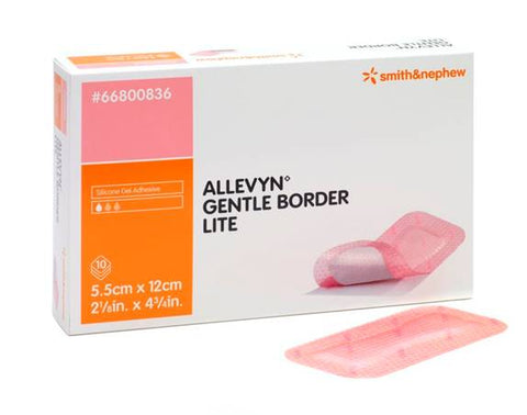 Smith & Nephew 66800840 Allevyn Gentle Border Lite Silicone Gel Adhesive Hydrocellular Foam Dressing 15cm x 15cm - Owl Medical Supplies