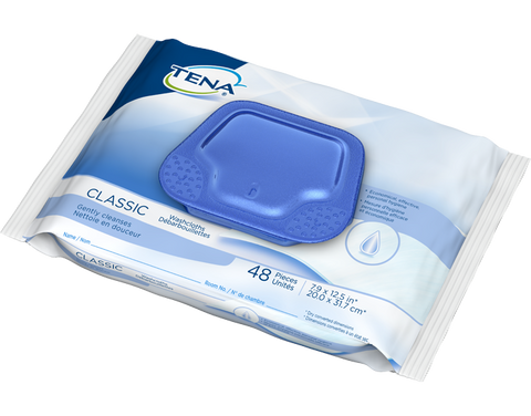 Tena 65724 Classic Washcloths, Mild Scent, Alcohol-Free - Owl Medical Supplies