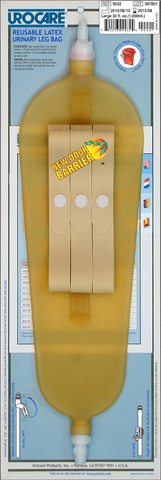 Urocare 9532 Reusable Latex Urinary Leg Bag, Large 32 Fl.oz./1000ml - Owl Medical Supplies