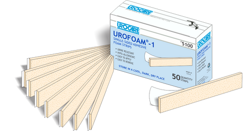 Urocare 5100 Urofoam-1 Single-Sided Adhesive Foam Strips - Owl Medical Supplies