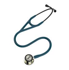 3M 5869 Littmann Classic III Monitoring Stethoscope, Black-Finish Chestpiece and Stem, Caribbean Blue Tube, 27 in - Owl Medical Supplies