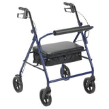 Drive Medical 10216bl-1 Bariatric Rollator with 8" Wheels, Blue - Owl Medical Supplies
