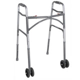 Drive Medical 10220-1ww Heavy Duty Bariatric Two Button Walker with Wheels - Owl Medical Supplies