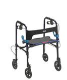 Drive Medical 10243 Clever Lite Walker Rollator, Adult, 8" Wheels, Flame Blue - Owl Medical Supplies