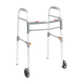 Drive Medical 10253-1 Two Button Folding Universal Walker with 5" Wheels - Owl Medical Supplies