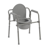 Drive Medical 11148-1 Steel Folding Bedside Commode - Owl Medical Supplies