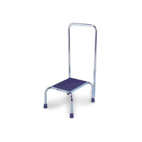Step-On Stool, with Chrome Handrail