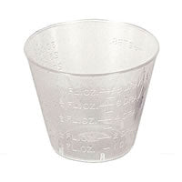 Medicine Cup, Plastic, Clear