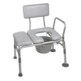 Drive Medical 12005kdc-1 Padded Seat Transfer Bench with Commode Opening - Owl Medical Supplies