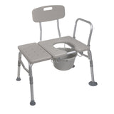 Drive Medical 12011kdc-1 Combination Plastic Transfer Bench with Commode Opening - Owl Medical Supplies