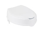 Drive Medical 12065 Raised Toilet Seat with Lock and Lid, Standard Seat, 4" - Owl Medical Supplies